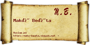 Makó Beáta névjegykártya