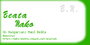 beata mako business card